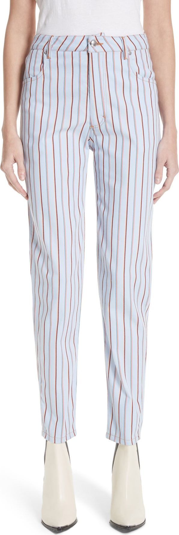 Eckhaus Latta Stripe High Waist Denim Jeans