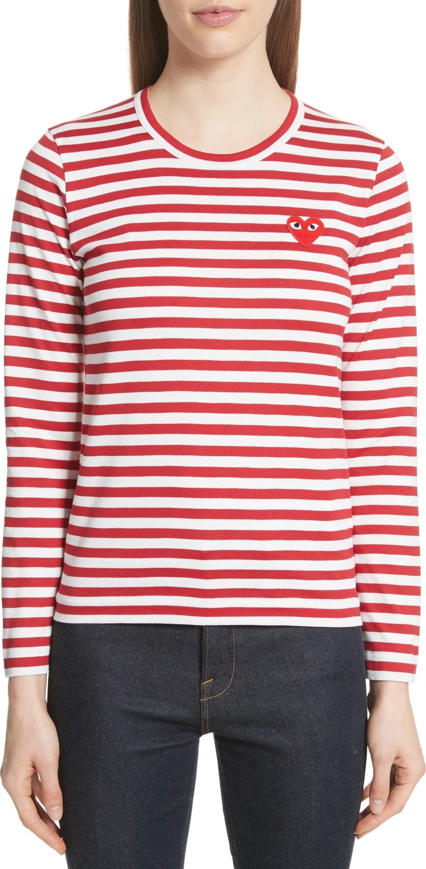 Comme Des Garcons PLAY Stripe Cotton Tee
