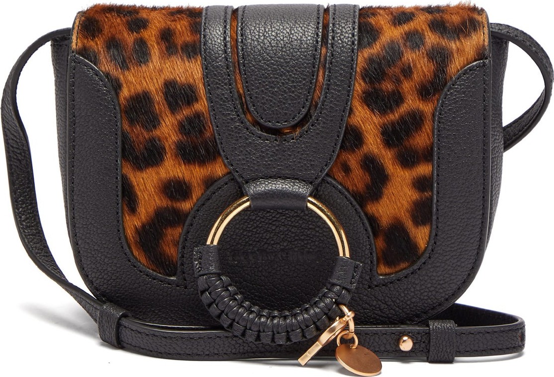 See By Chloé Hana mini calf-hair & leather cross-body bag