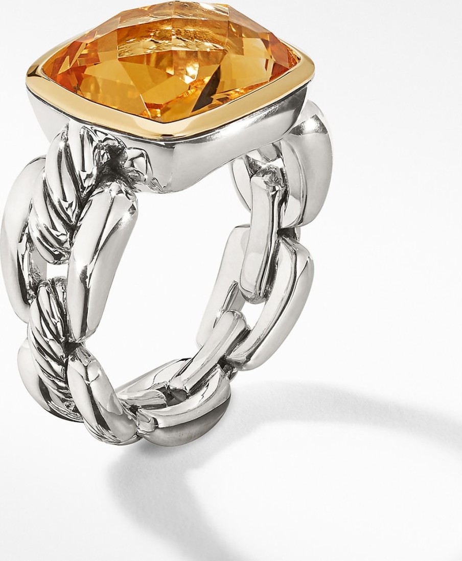 David Yurman Wellesley Link Statement Ring with 18K Gold