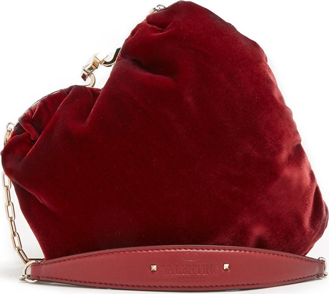 Valentino minaudiere velvet bag