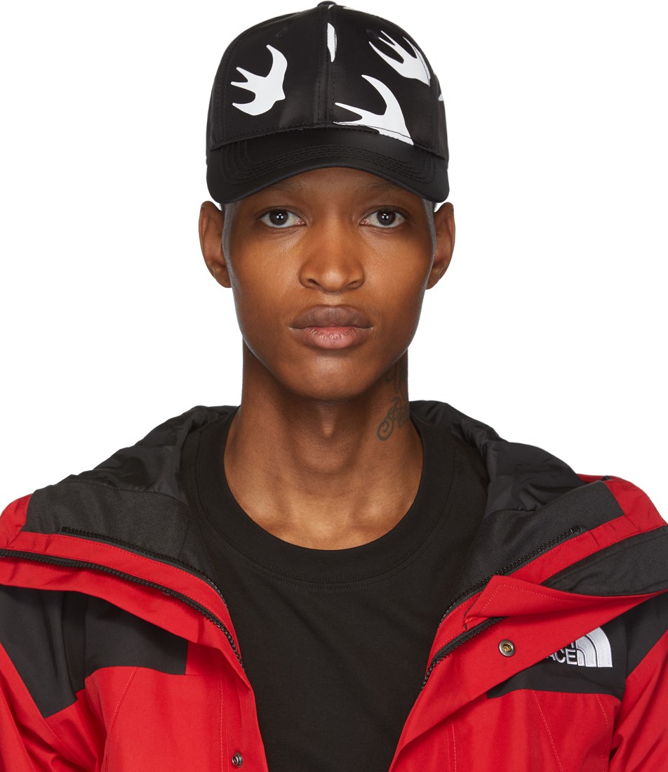 McQ - Alexander McQueen Black & White Swallow Baseball Cap
