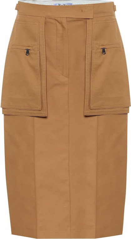 Max Mara Bosso cotton midi skirt