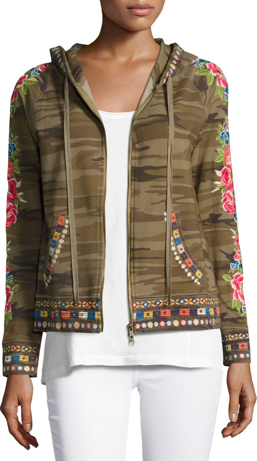 Johnny Was Rina Embroidered Hoodie