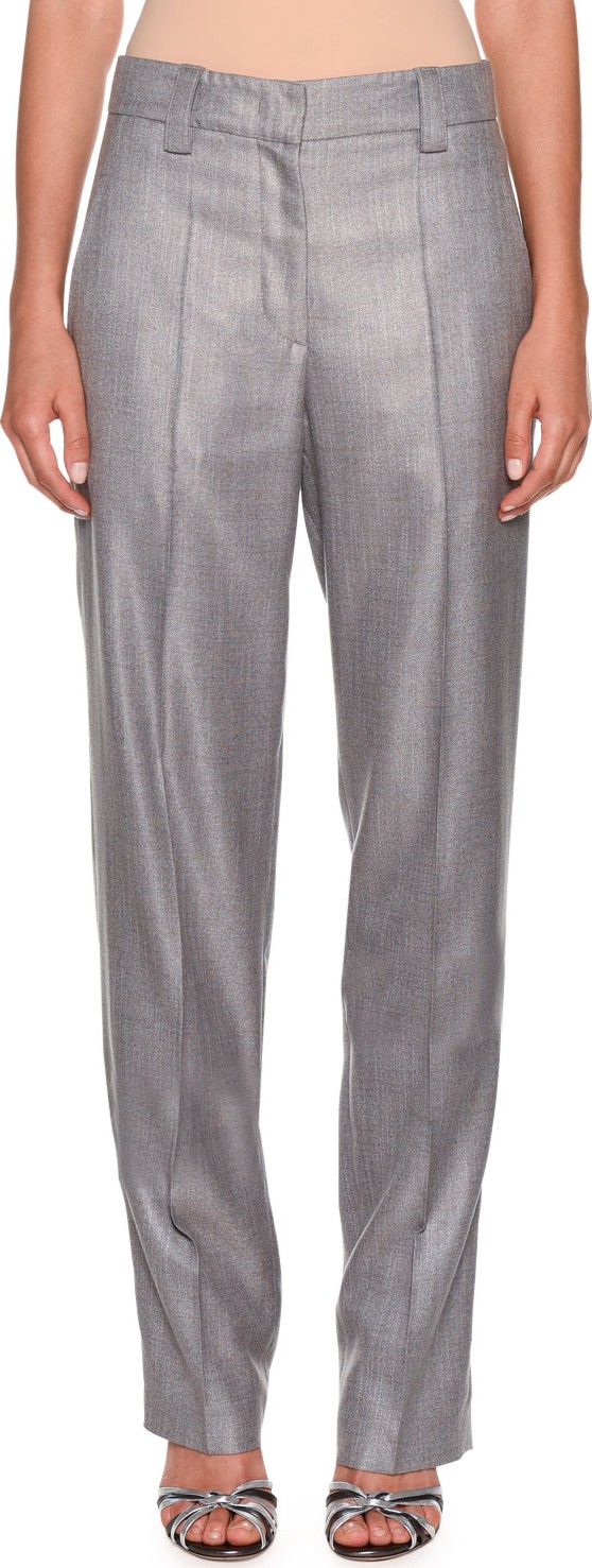Giorgio Armani Melange Straight-Leg Trousers