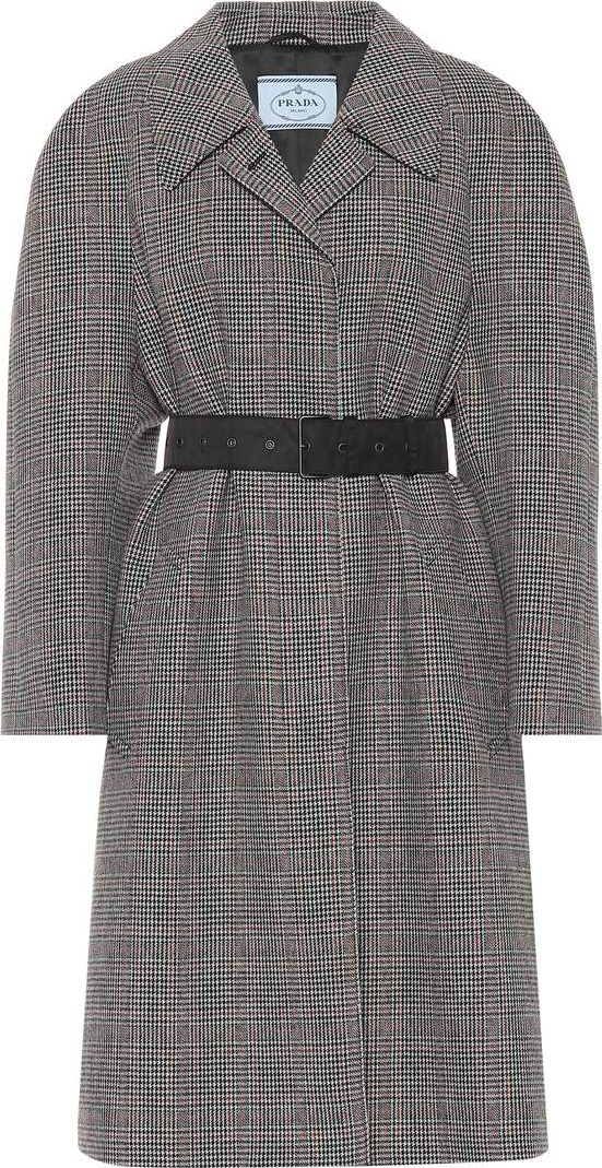 Prada Belted wool-blend coat