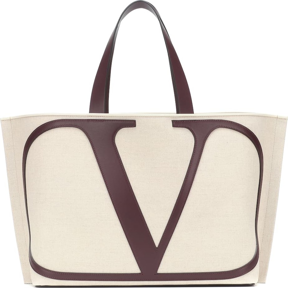 Valentino Valentino Garavani VLOGO Large canvas shopper