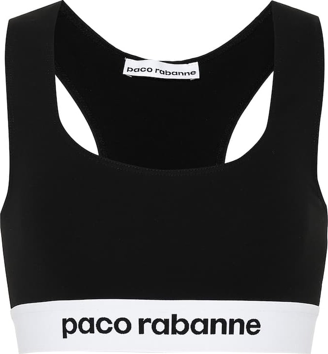 Paco Rabanne Logo sports bra