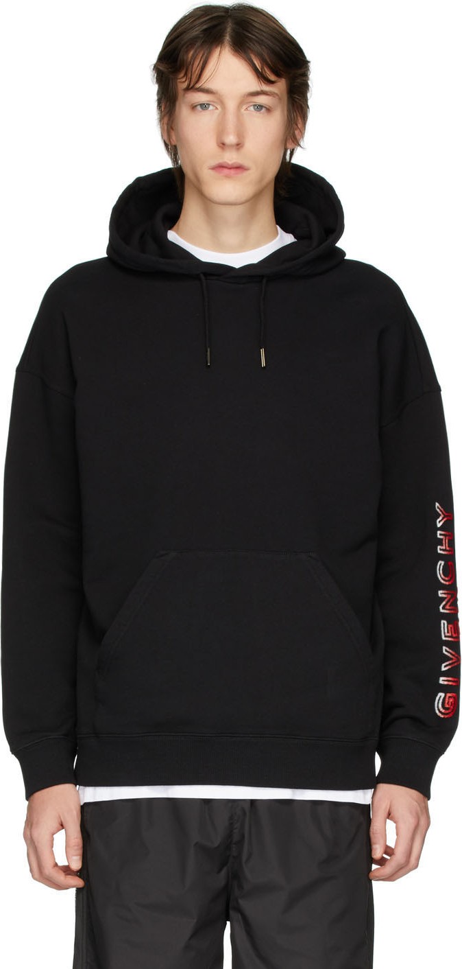 Givenchy Black Tufted Logo Hoodie