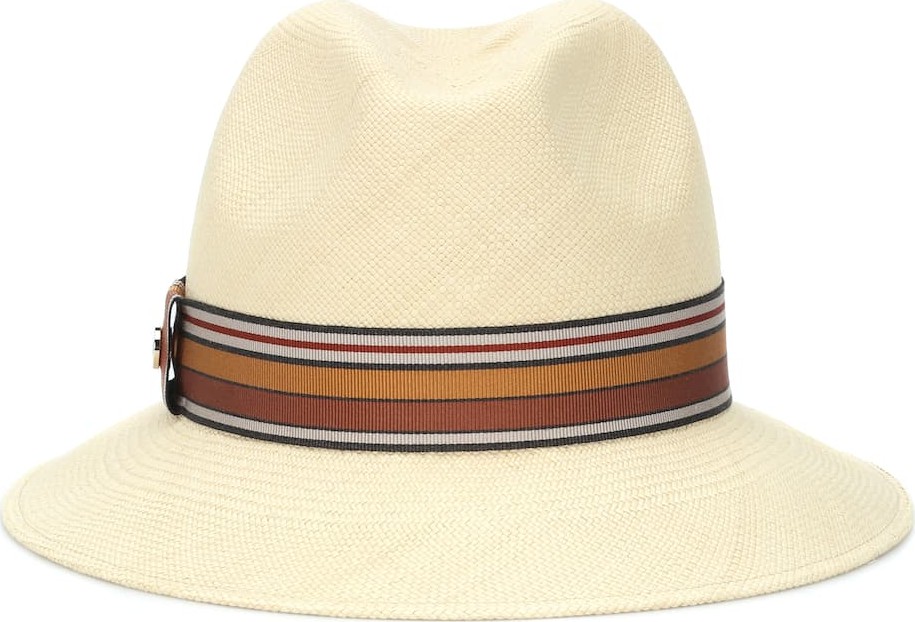 Loro Piana The Suitcase Stripe straw fedora