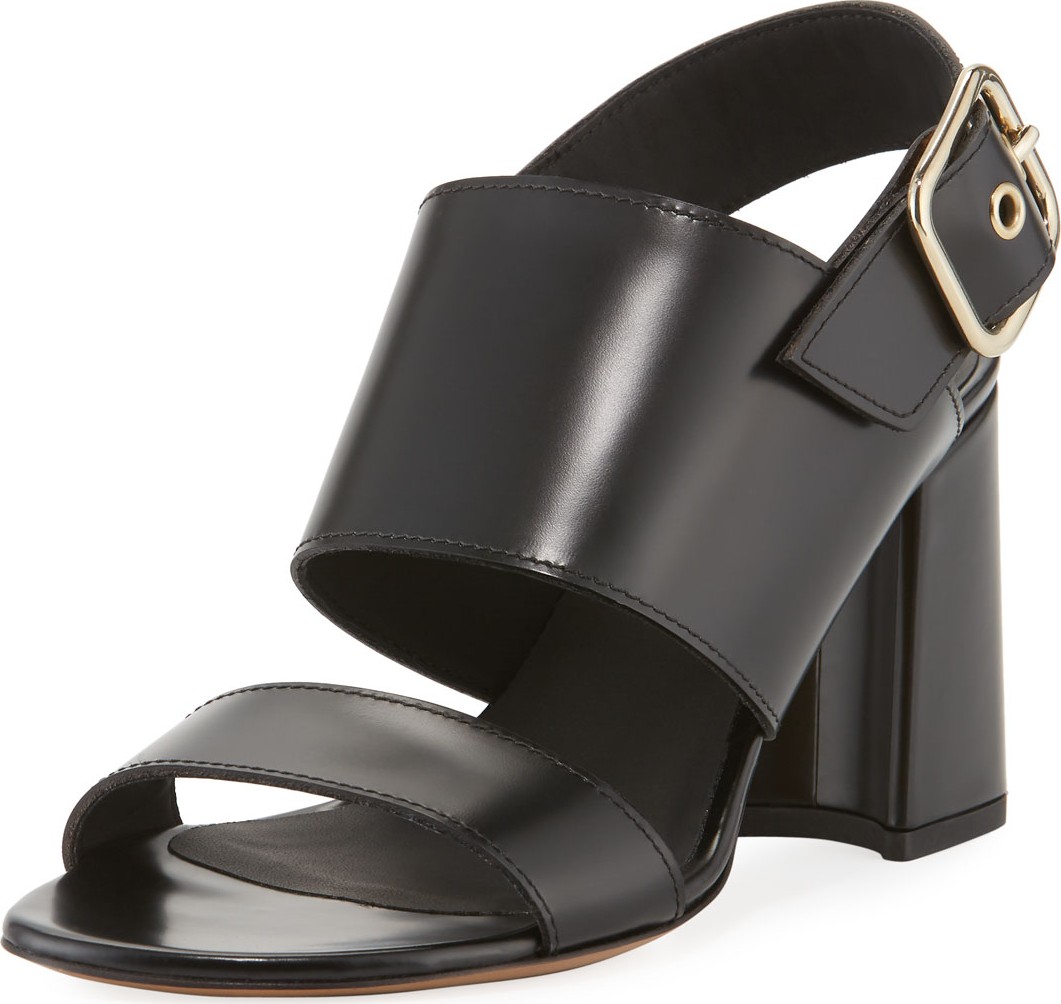 Dries Van Noten Calf Leather Slingback Sandals