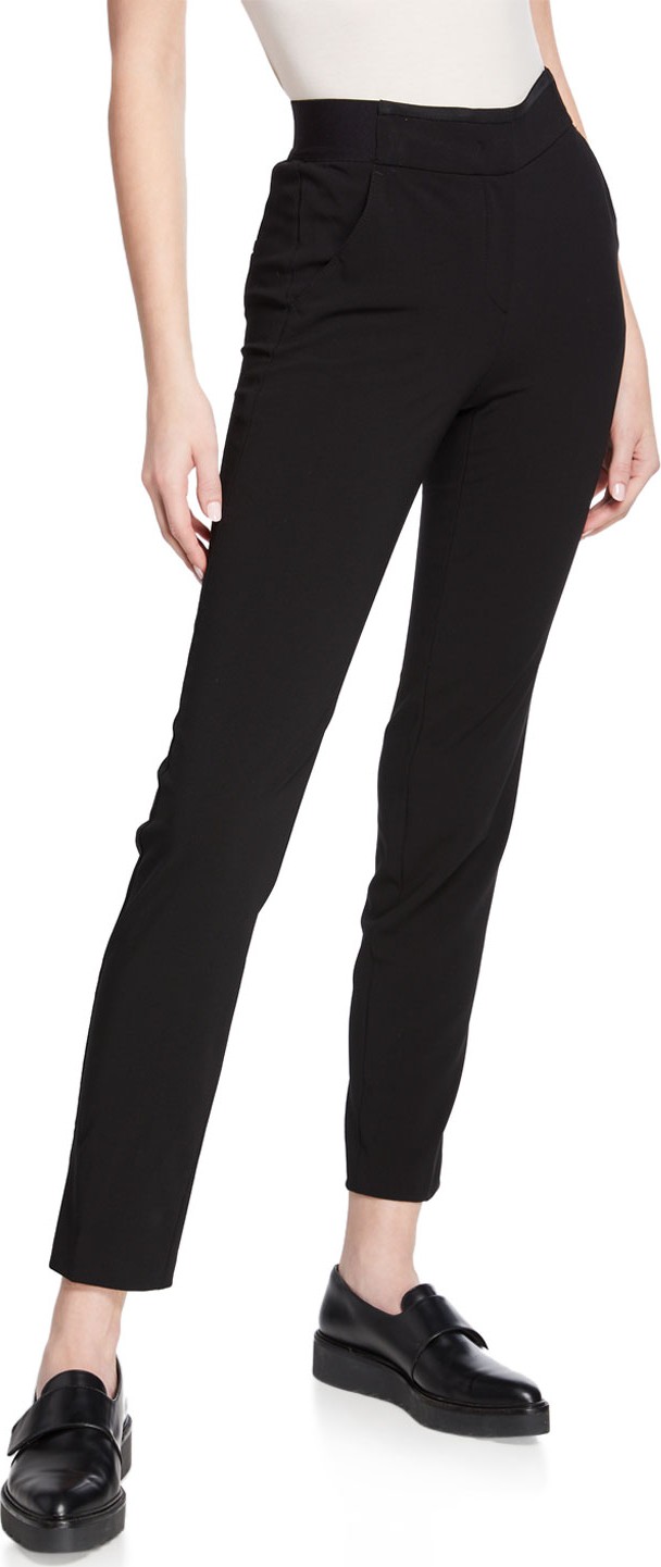 Emporio Armani Black Magic Straight-Leg Ankle Pants