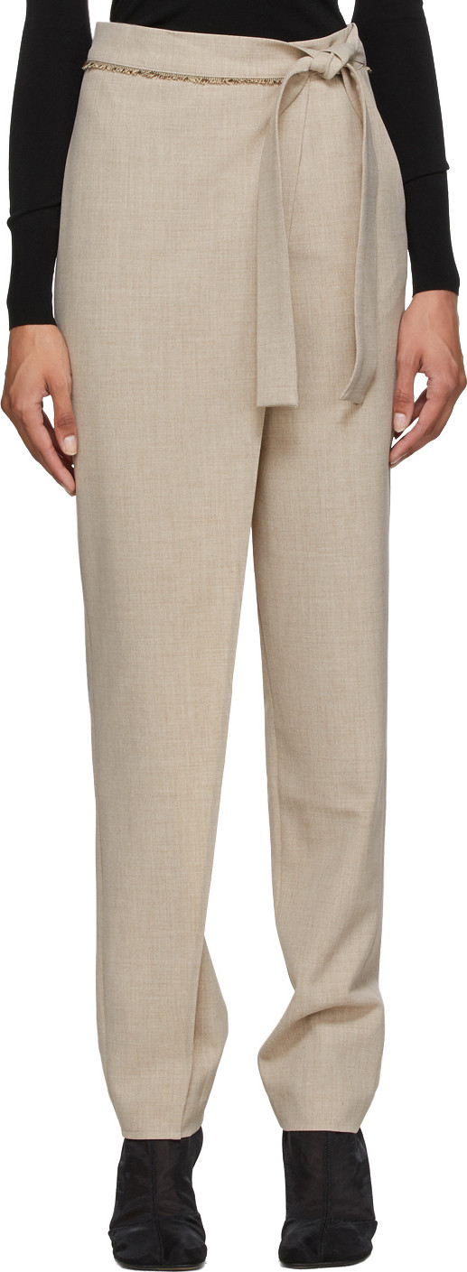 Andersson Bell - Beige Emma Wrap Pants