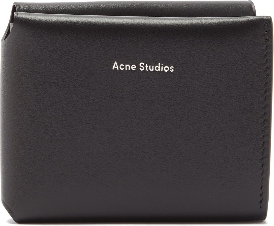 Acne Studios Logo-debossed tri-fold leather wallet