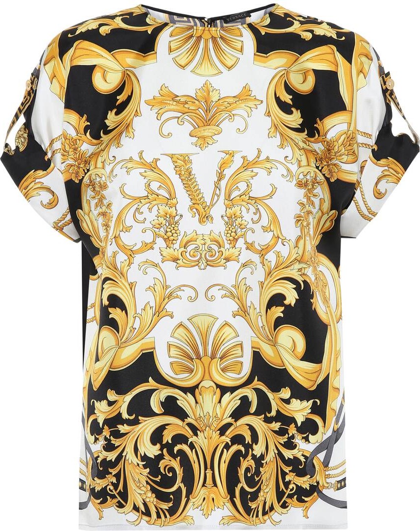 Versace Printed silk top