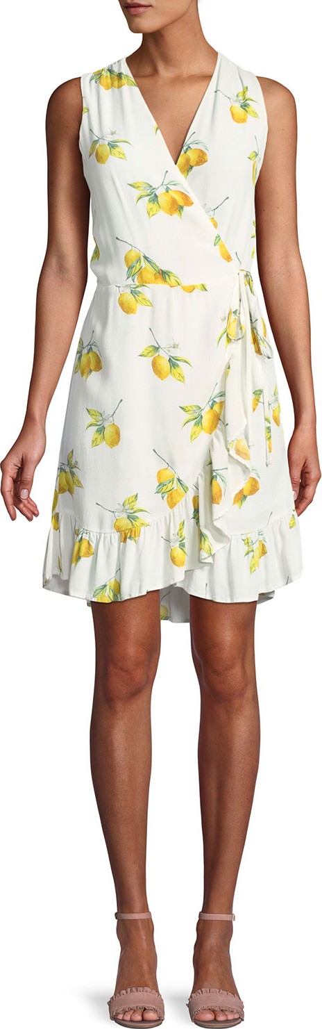 RAILS Madison Lemon-Print Wrap Dress
