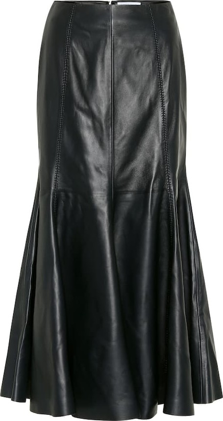 Gabriela Hearst Amy leather midi skirt