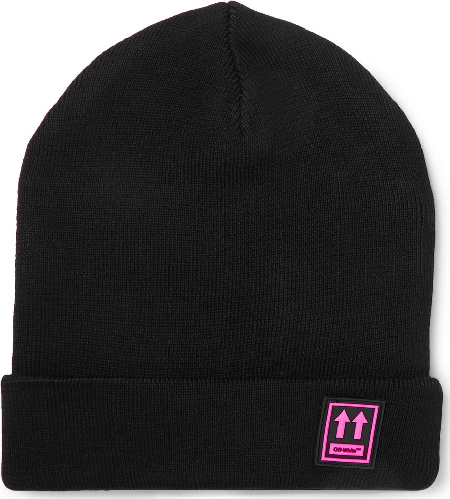 Off White Logo-Appliquéd Wool Beanie