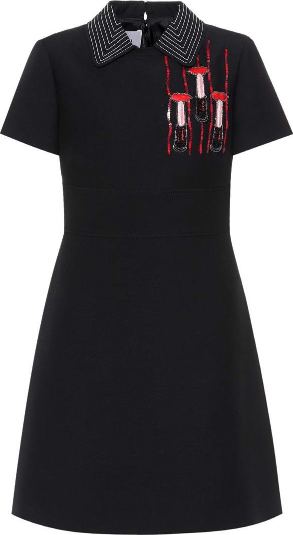 Valentino Embroidered crêpe couture dress