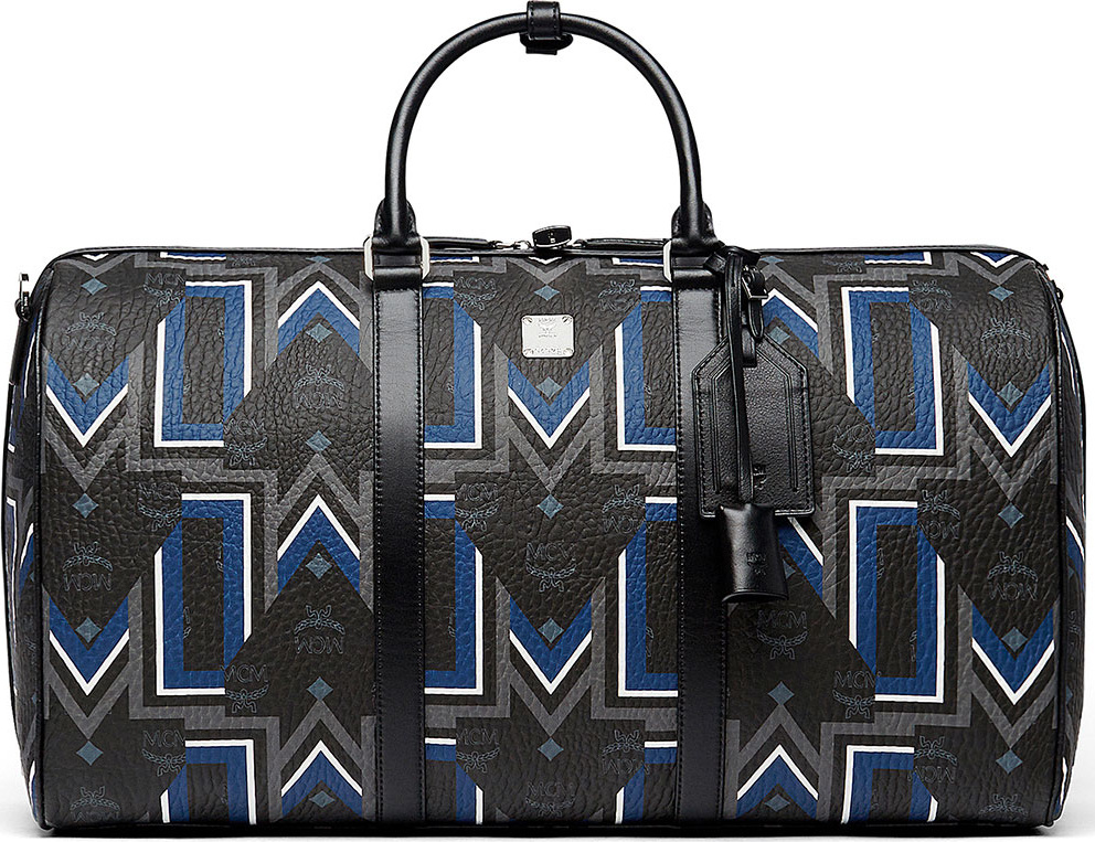 MCM Gunta Logo-Print Weekender Bag