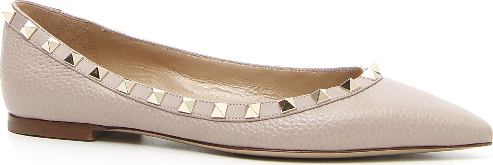 Valentino Rockstud Pointy Toe Flat