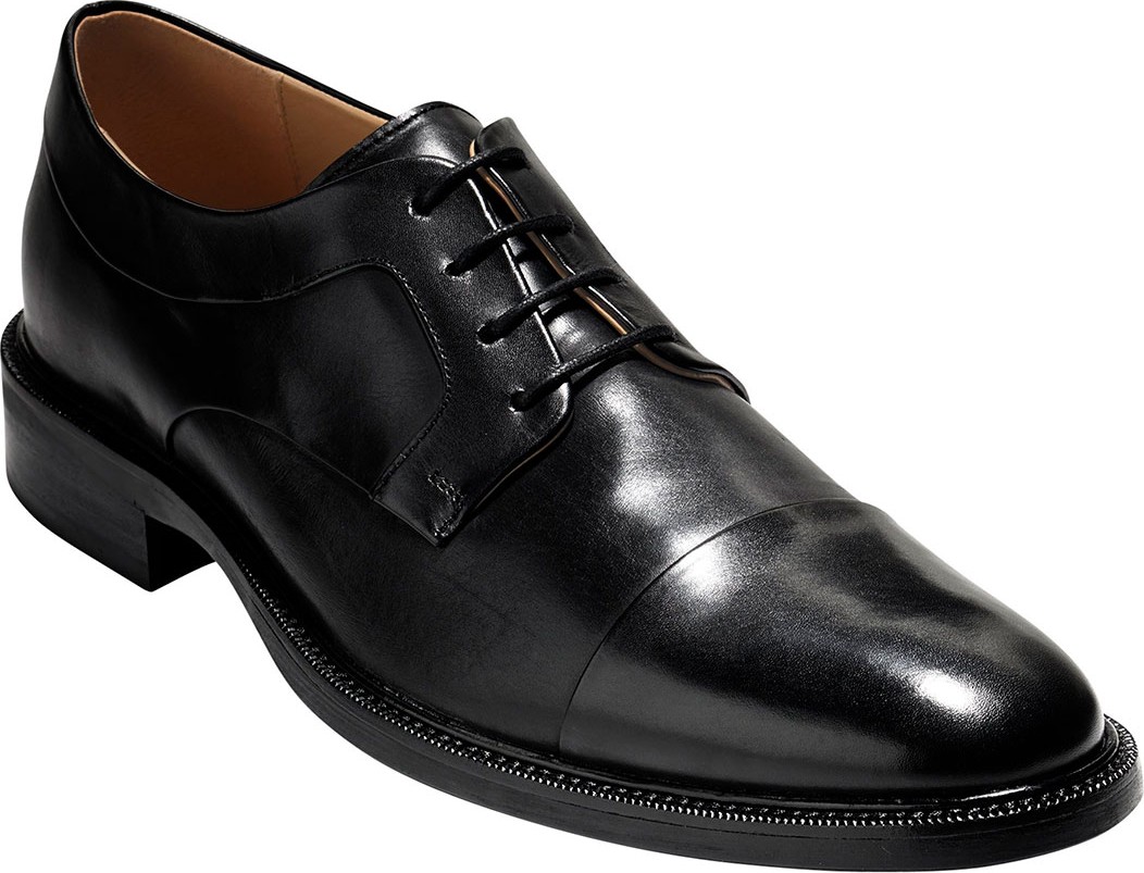 Cole Haan Warren Cap-Toe Leather Oxford, Black
