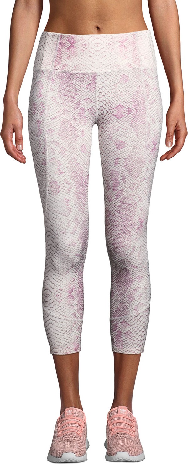 Varley Kensington Snake-Print Mid-Rise Leggings Varley Kensington Snake-Print Mid-Rise Leggings
