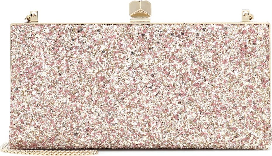Jimmy Choo Celeste glitter clutch