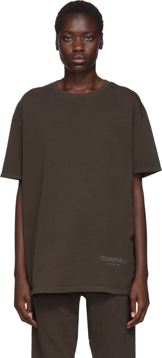 Essentials Khaki Boxy T-Shirt
