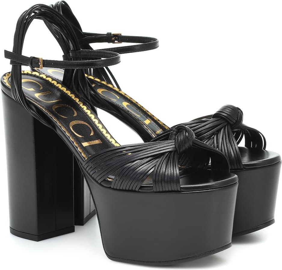 Gucci Leather platform sandals