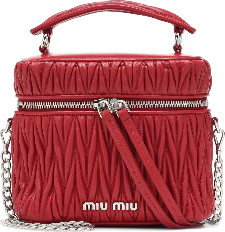 Miu Miu Matelassé leather tote