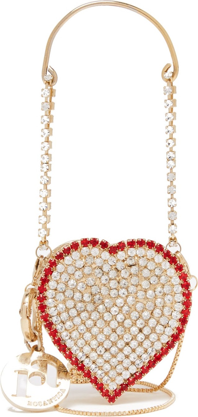 Rosantica Baby Heart mini crystal-embellished bag