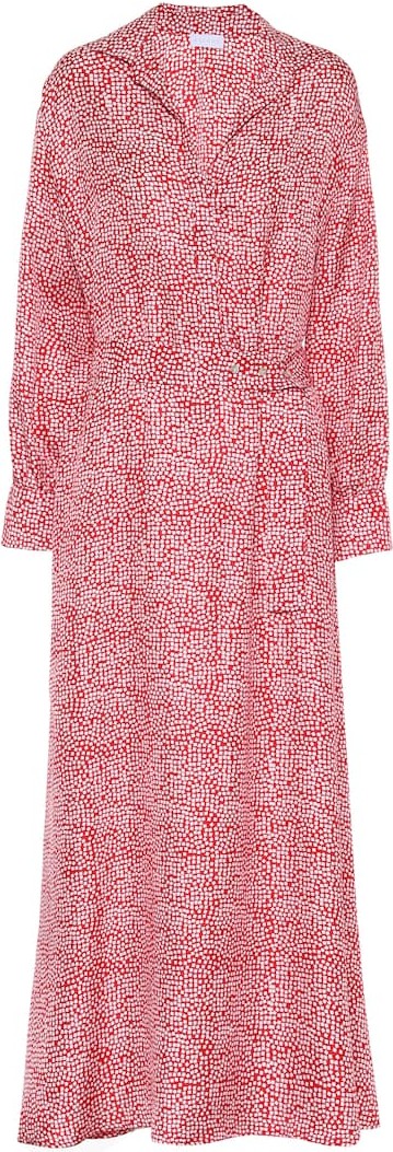 Asceno Porto printed silk maxi dress