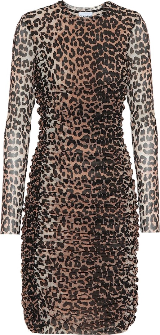 Ganni Leopard-printed minidress