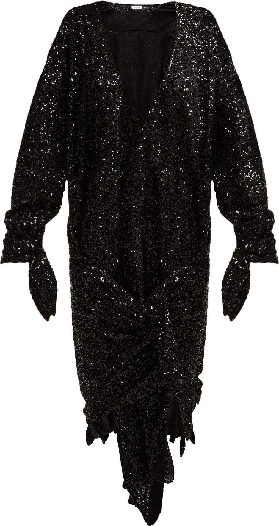 Attico Tie-front sequined dress