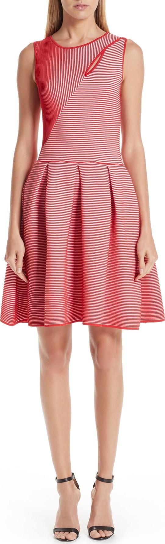 Emporio Armani Stripe Knit Jersey Dress