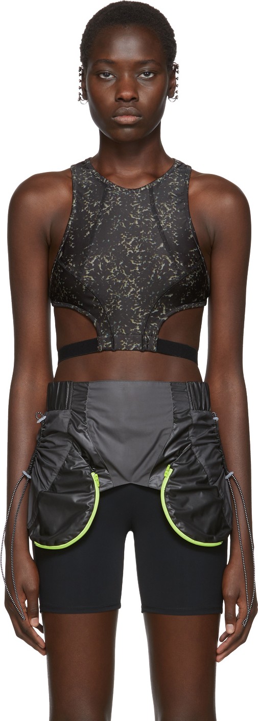 Charlotte Knowles SSENSE Exclusive Black Void Sports Bra