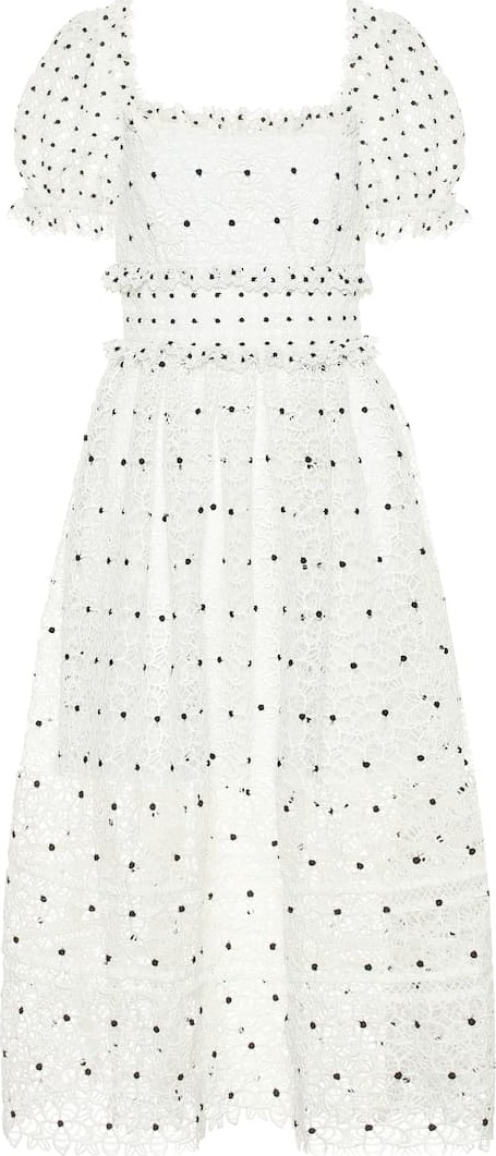 Self Portrait Guipure lace midi dress