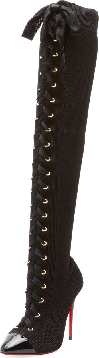 Christian Louboutin Frenchie Over-The-Knee Red Sole Boots Christian Louboutin Frenchie Over-The-Knee Red Sole Boots