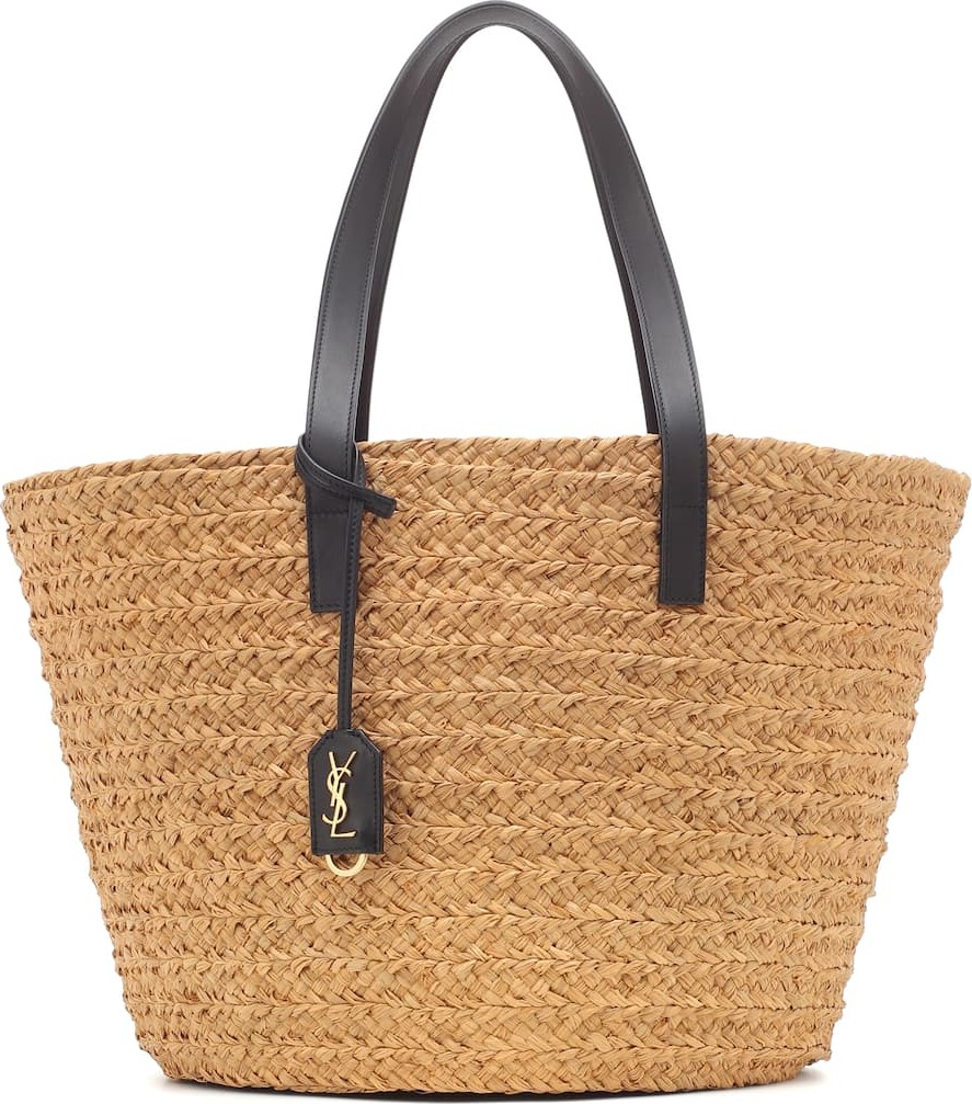 Saint Laurent Panier Medium raffia tote
