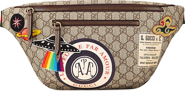 Gucci Men's GG Signature Patched Belt Bag