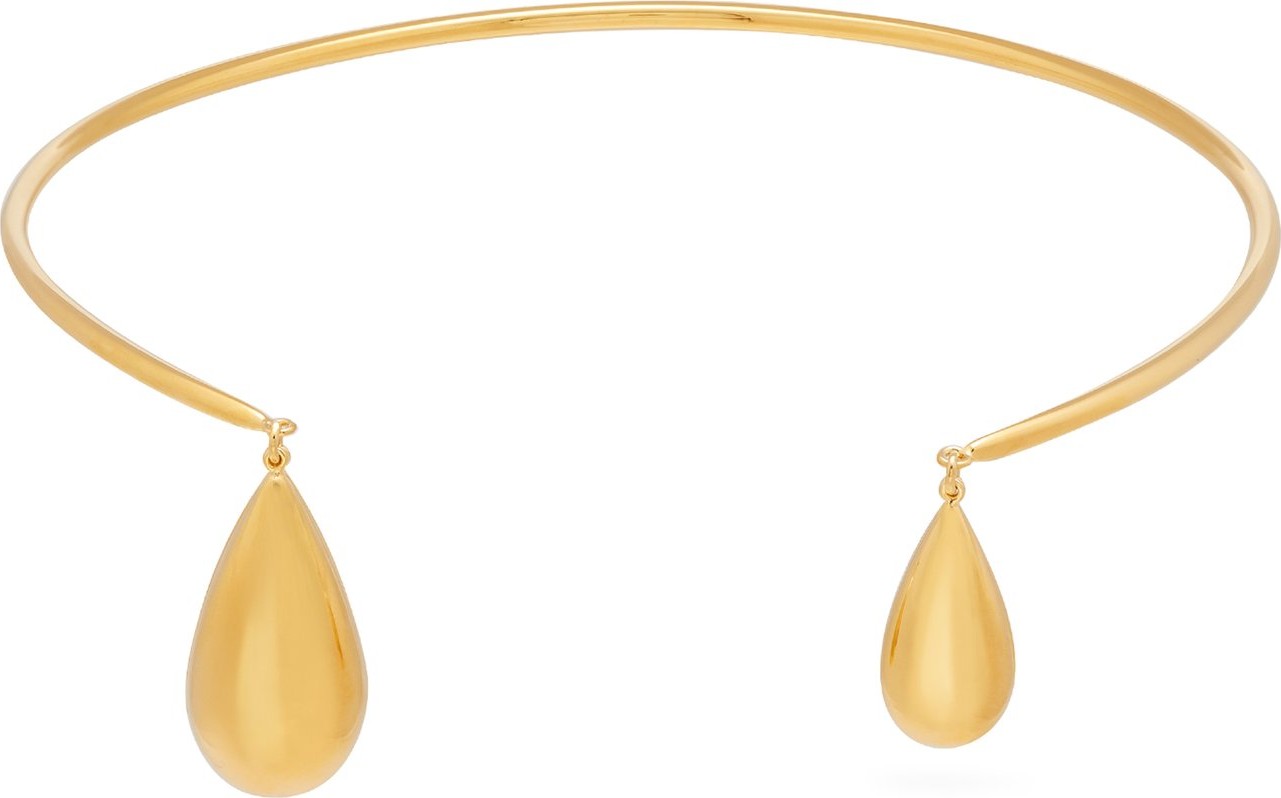 Ryan Storer Hidden Tears gold and crystal choker necklace