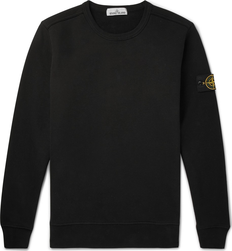 Stone Island Fleece-Back Cotton-Jersey Sweatshirt