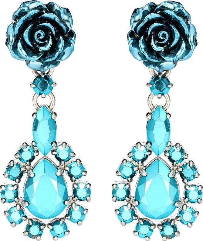 Prada Rose Jewels clip-on earrings