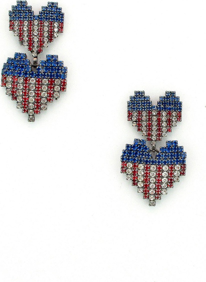 Elizabeth Cole Abigail Heart Earrings