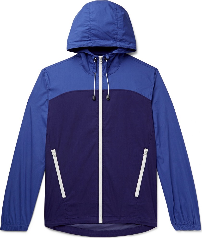J.Crew Colour-Block Cotton and Nylon-Blend Hooded Jacket