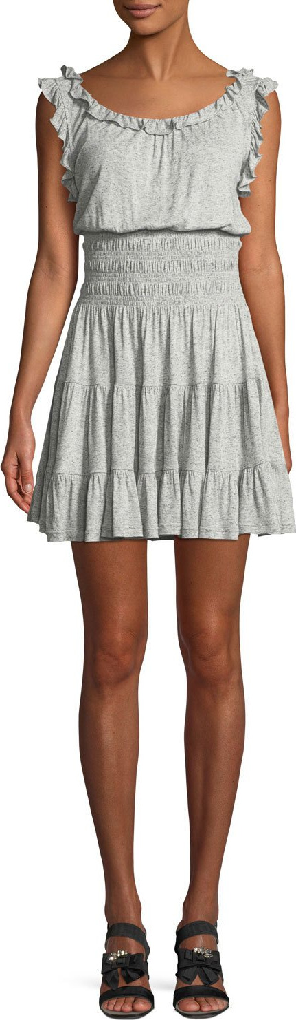 Rebecca Taylor Sleeveless Ruffle Jersey Dress