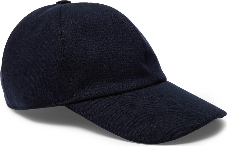 Ermenegildo Zegna Embroidered Cashmere, Cotton and Silk-Blend Baseball Cap