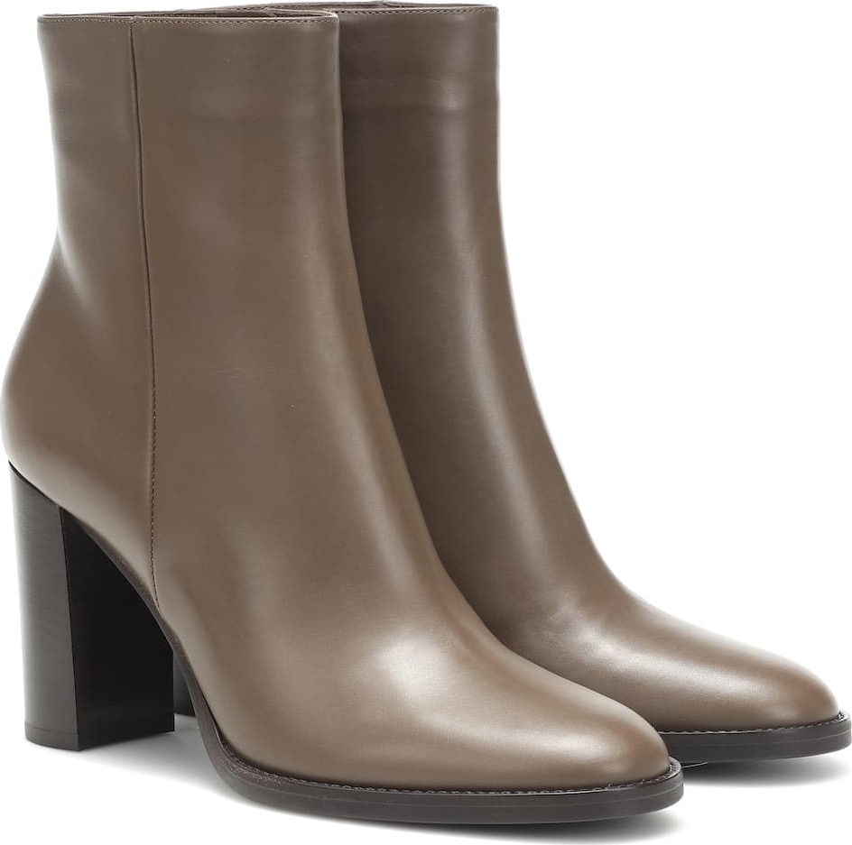 Gianvito Rossi Piper 85 leather ankle boots
