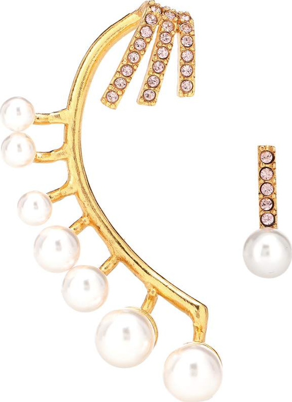 Oscar De La Renta Cuff and stud earring set